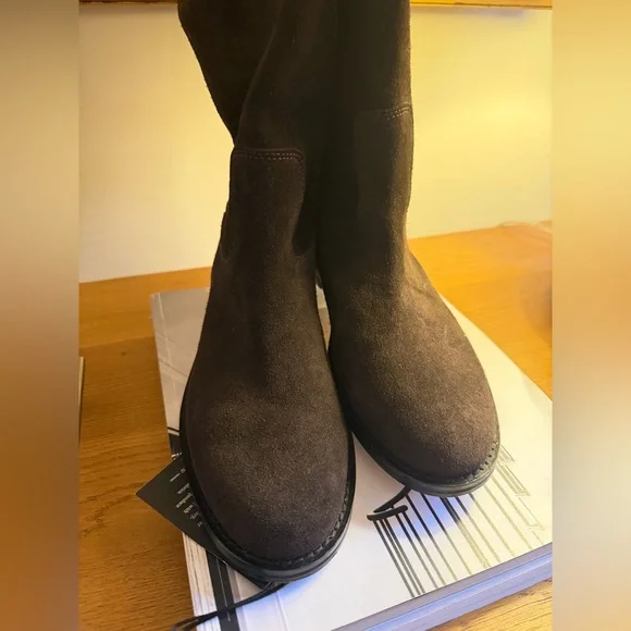 J CREW 8.5 Midcalf boots in suede In French Press  CM999 - Picture 4 of 7